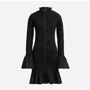 JCREW Smocked button-up mini dress SMALL